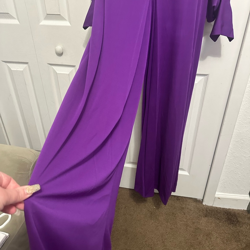 Yves Saint Laurent Vibrant Purple Long Sleeve Dress - Picture 11 of 11